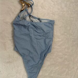 PrettyLittleThing Blue One-Shoulder One Piece Swimsuit